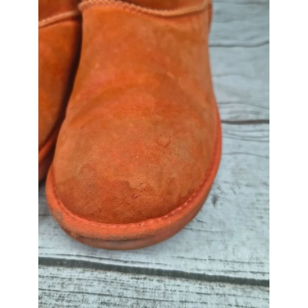 UGG Classic Ultra Mini Ankle Boots Orange Women Size 8